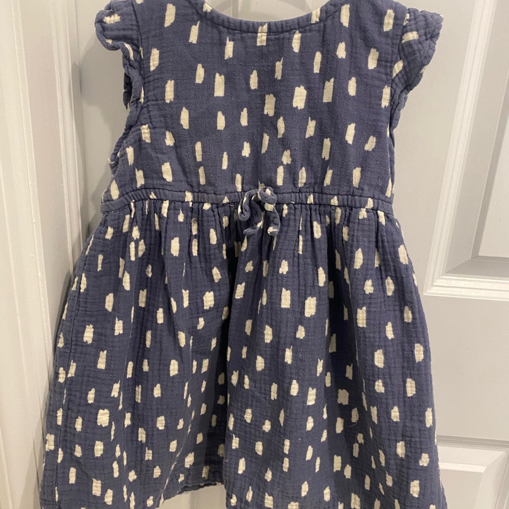 Hanna Andersson Blue Flutter Sleeve Sundress